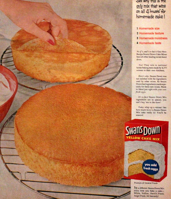vintage ad cake parchment
